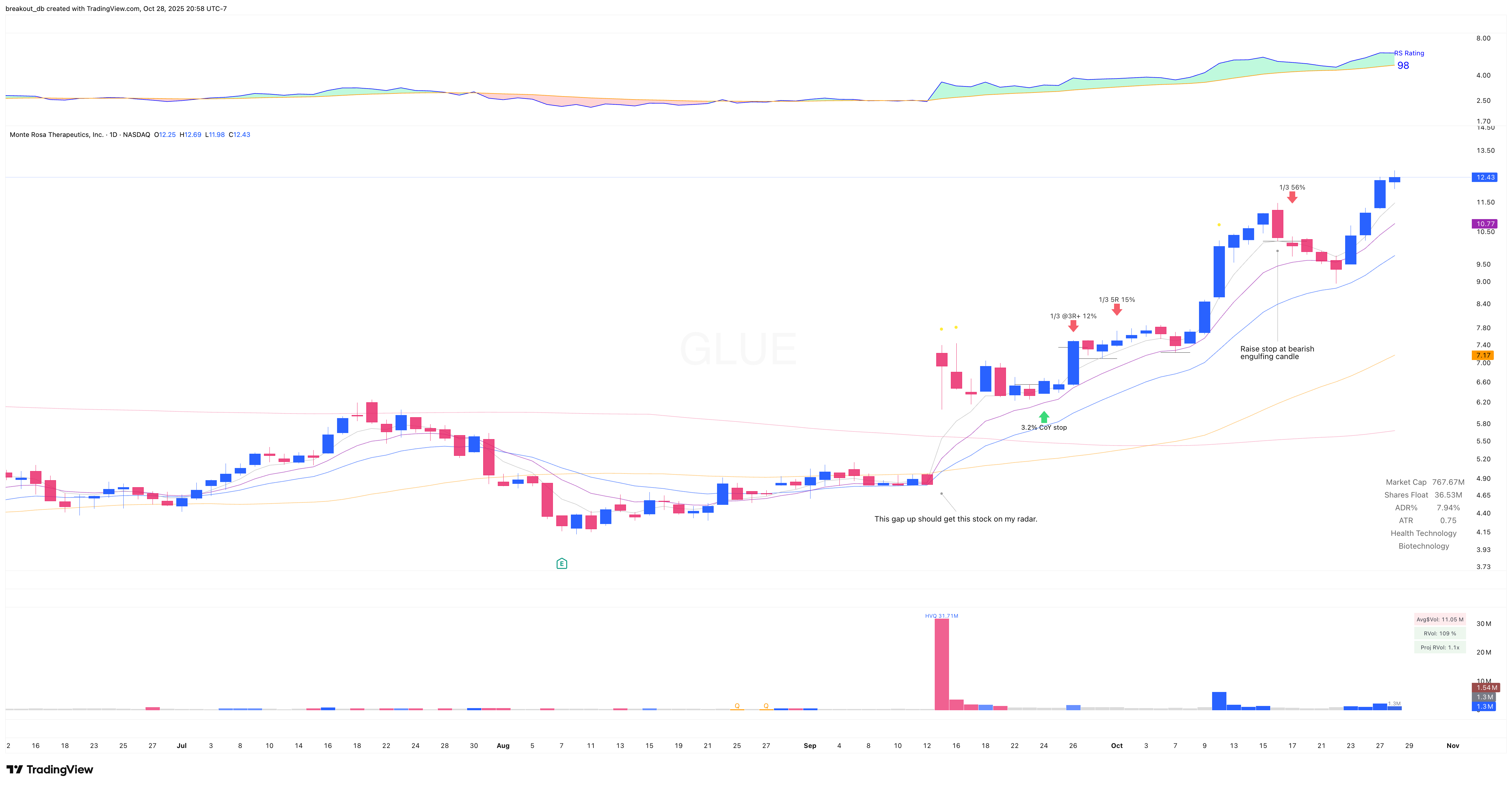 GLUE - High Tight Flag - 2025-09-24 after breakout