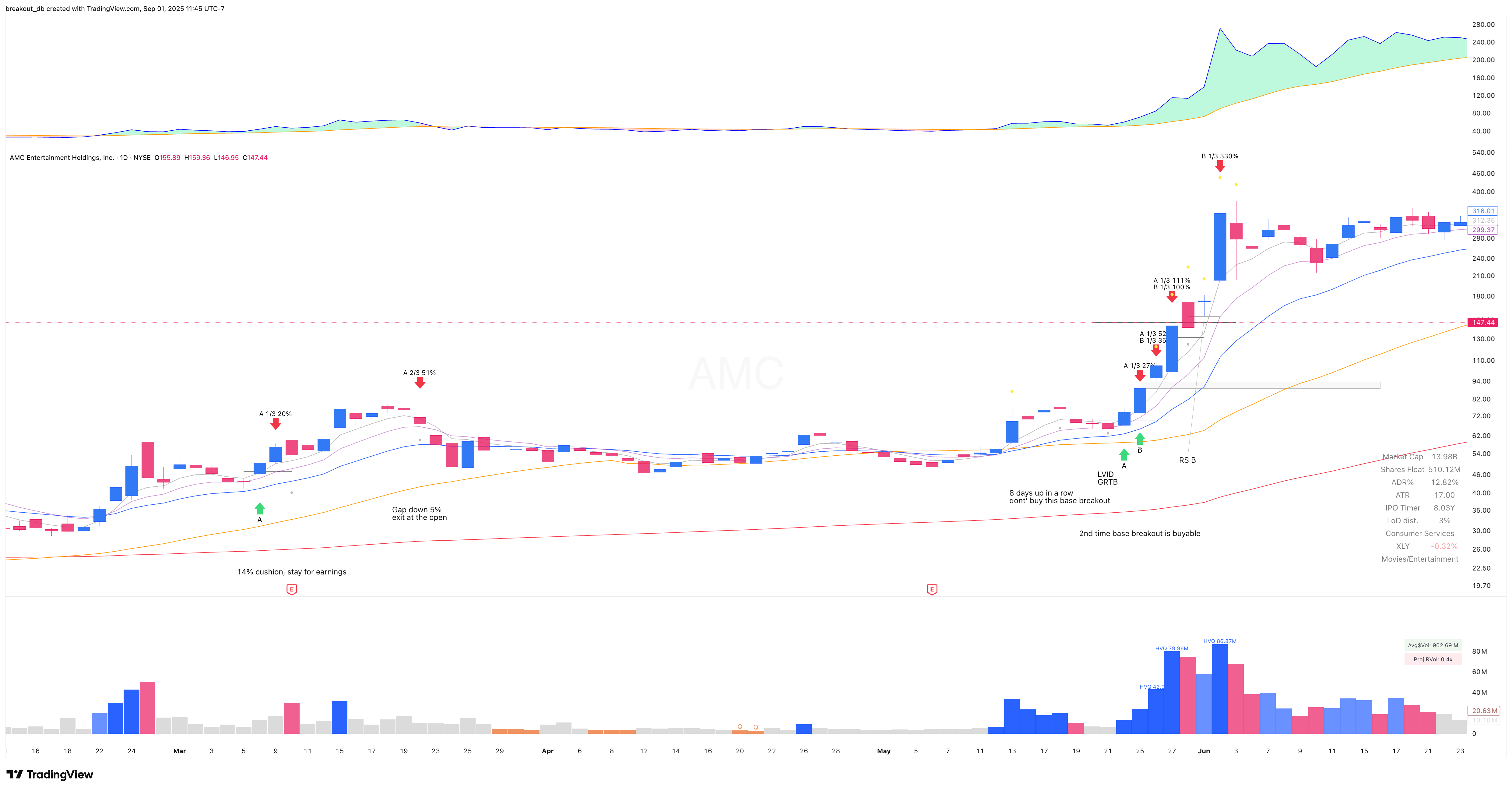 AMC 2021 Model Book daily chart