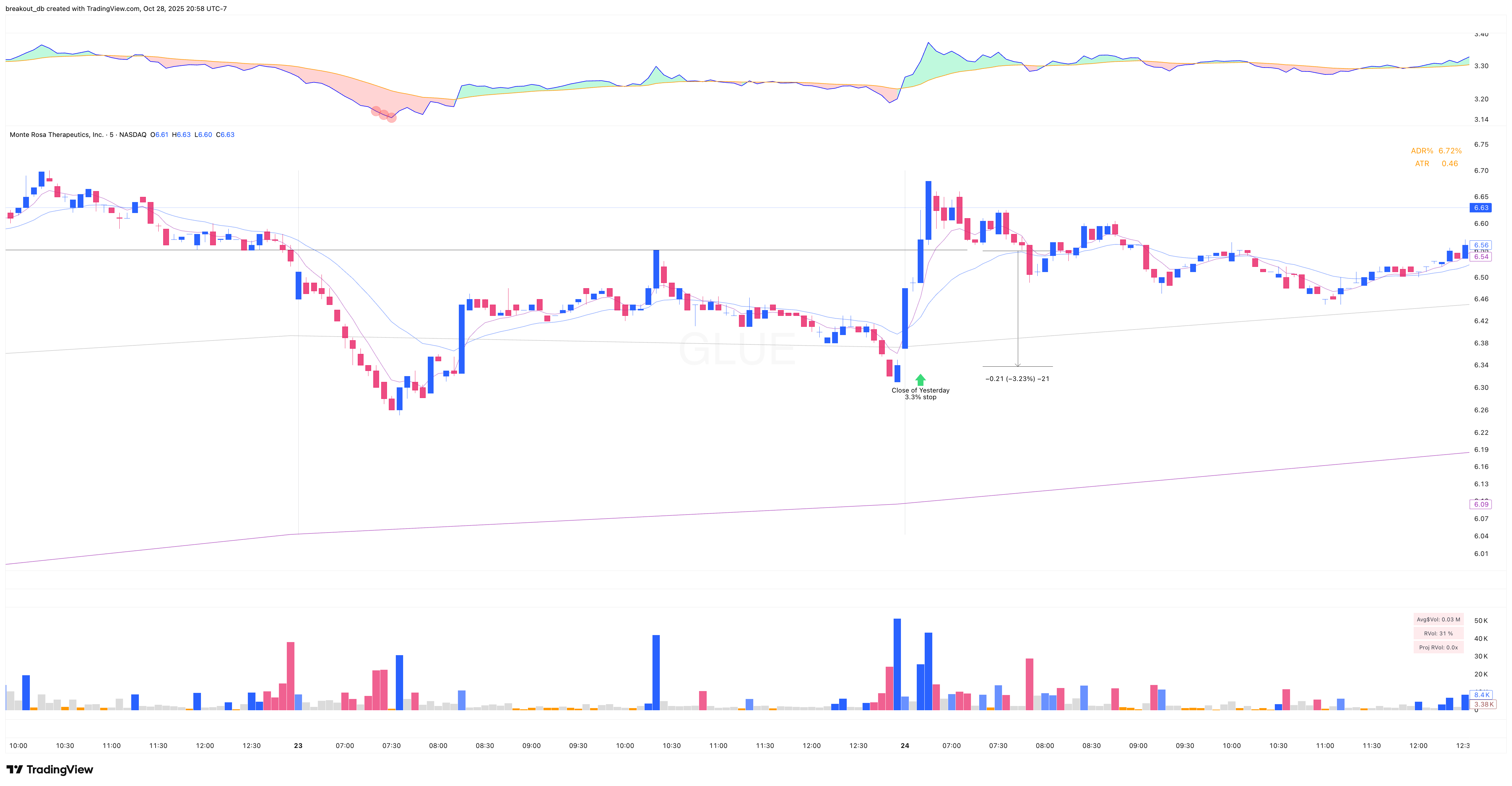 GLUE - High Tight Flag - 2025-09-24 intraday entry
